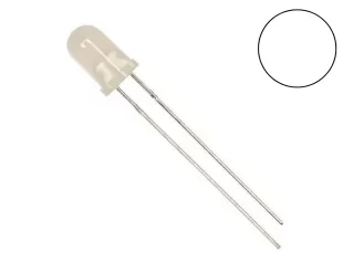 LED 5mm Màu Trắng Đục Chân Dài